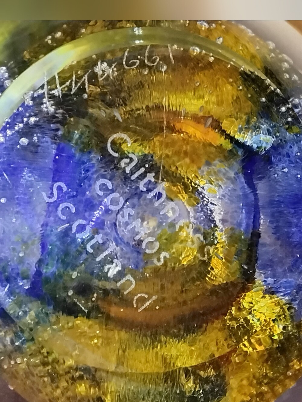 Vintage Caithness Scotland 'Cosmos' Art Glass Paperweight - Signed & Numbered - Picture 5 of 8